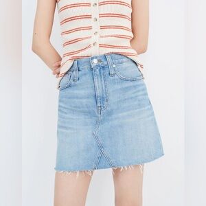 Madewell Rigid Denim A-Line Mini Skirt - Lovell wash